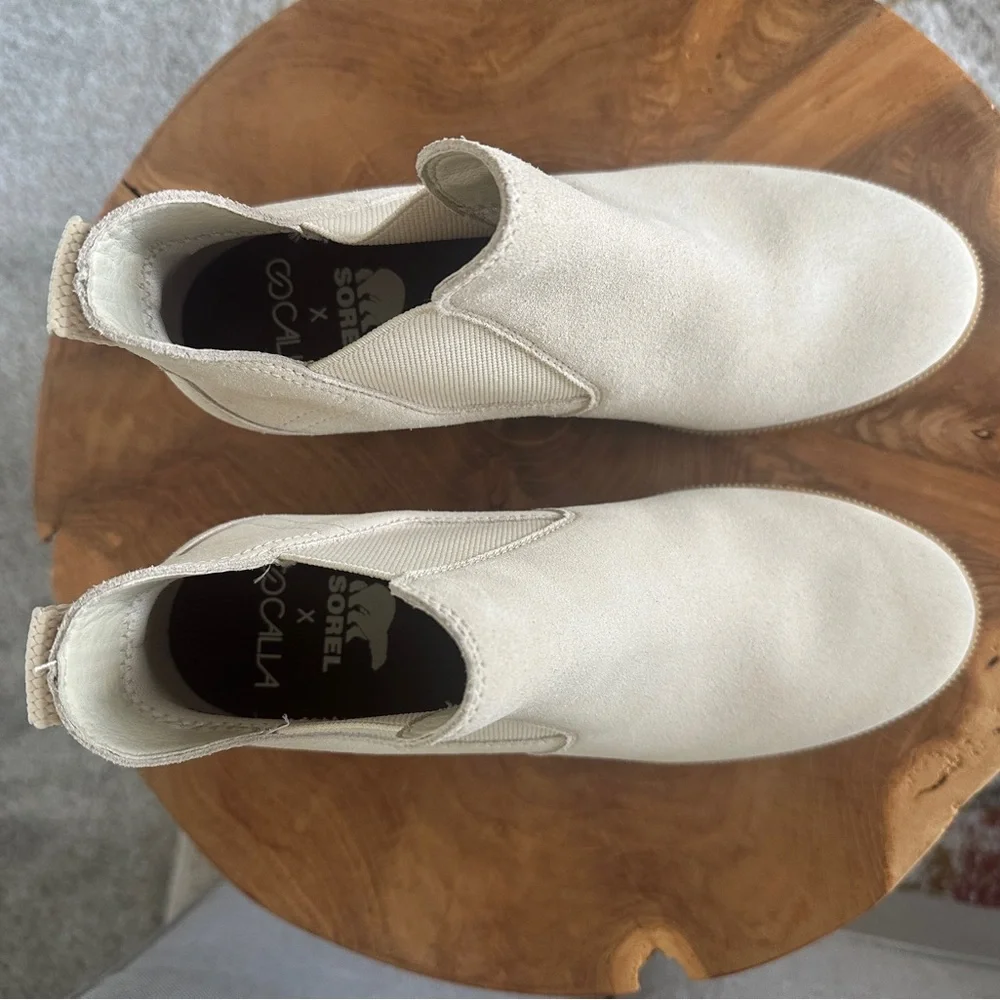 SOREL x CALIA Out N’ About™ Slip-On Wedge Women's Cream Ankle‎ Boots